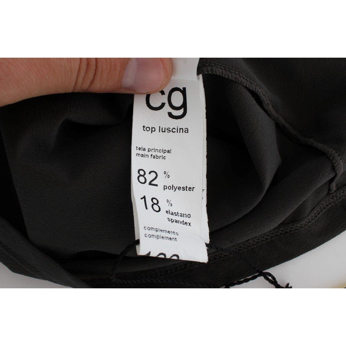 CORA GROPPO Gray Blue Stretch Blouse Top 1728,18% Elastane,67345645728,Clothing,CORA GROPPO,Gray,IT40|S,Material: 82% Polyester,New with tags,Sleeveless - T-Shirts - Clothing,T-Shirts - Clothing,Tops & T-Shirts - Women - Clothing,Women,Women - Clothing