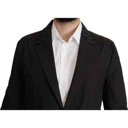 Dolce & Gabbana Black Cotton Single Breasted Blazer Jacket 15% Virgin Wool,1728,67345645728,Black,Blazers - Men - Clothing,Blazers - Suits & Blazers - Clothing,Clothing,Dolce & Gabbana,IT48 | M,IT52 | L,Material: 85% Cotton,Men,Men - Clothing,New with tag