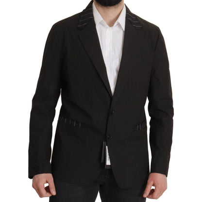 Dolce & Gabbana Black Cotton Single Breasted Blazer Jacket 15% Virgin Wool,1728,67345645728,Black,Blazers - Men - Clothing,Blazers - Suits & Blazers - Clothing,Clothing,Dolce & Gabbana,IT48 | M,IT52 | L,Material: 85% Cotton,Men,Men - Clothing,New with tag