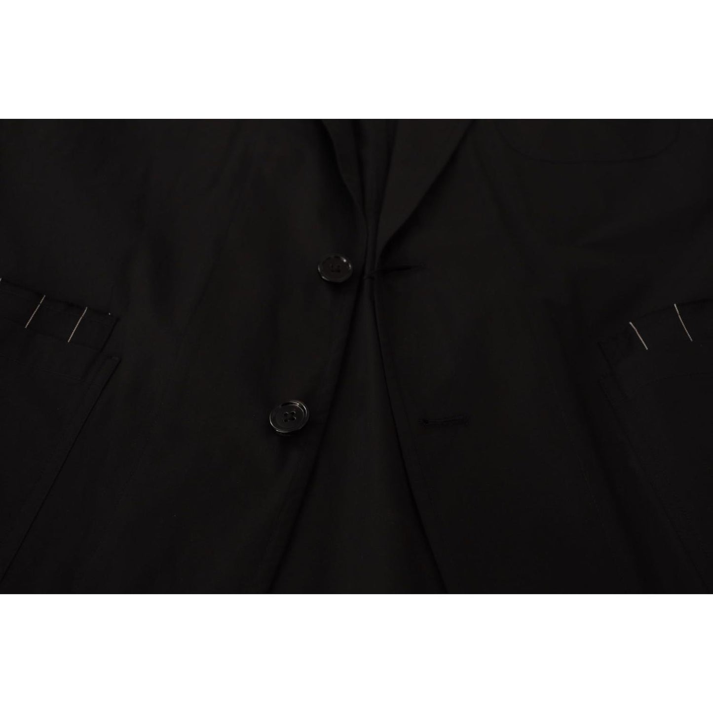 Dolce & Gabbana Black Cotton Single Breasted Blazer Jacket 15% Virgin Wool,1728,67345645728,Black,Blazers - Men - Clothing,Blazers - Suits & Blazers - Clothing,Clothing,Dolce & Gabbana,IT48 | M,IT52 | L,Material: 85% Cotton,Men,Men - Clothing,New with tag