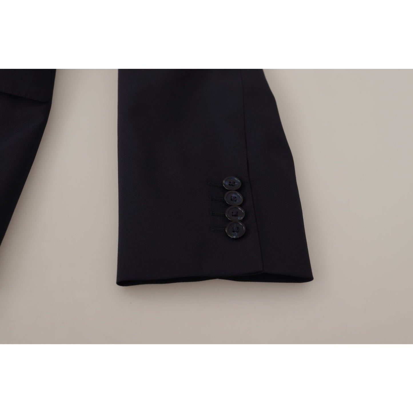 Dolce & Gabbana Elegant Navy Wool Blend Slim Blazer Dolce & Gabbana