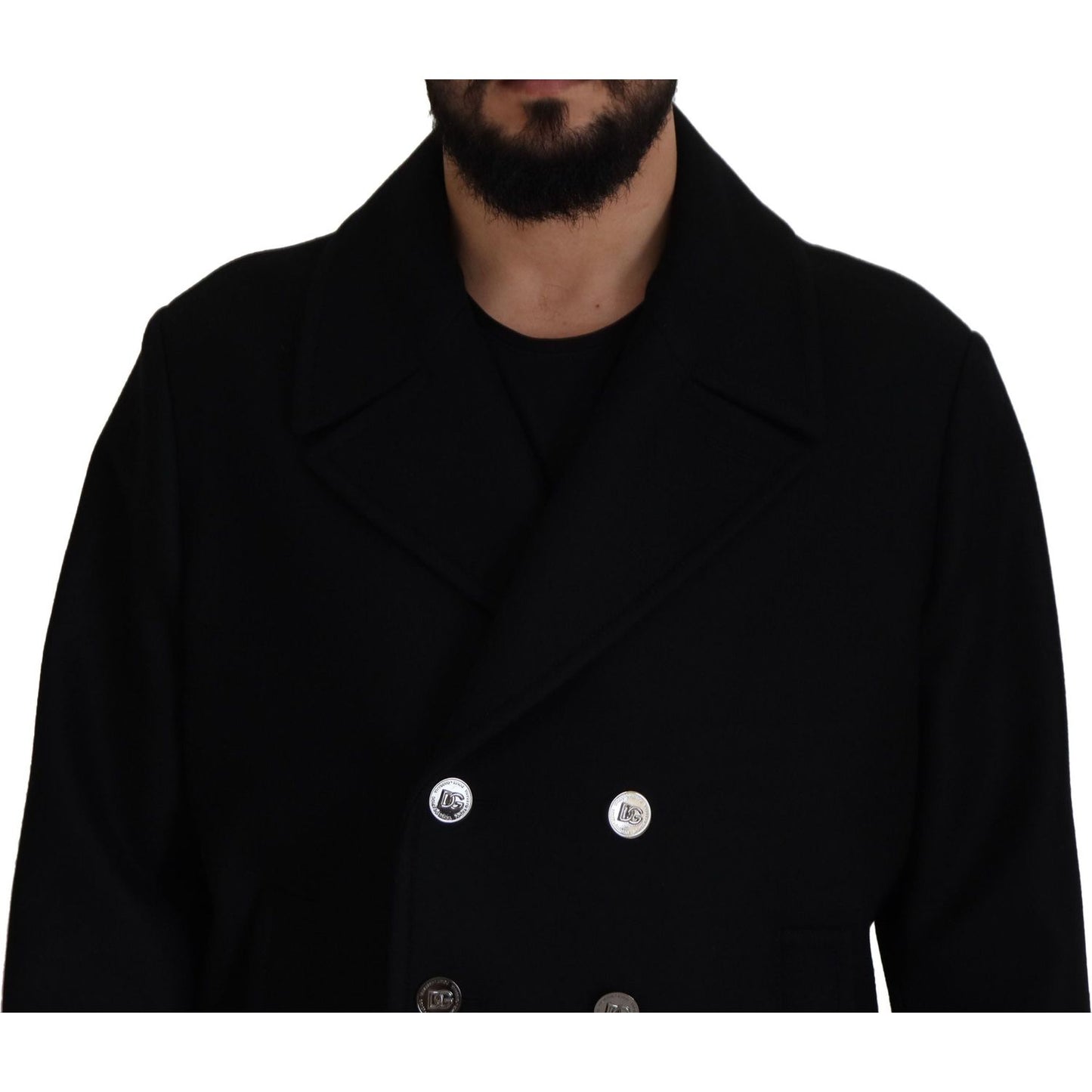 Dolce & Gabbana Elegant Double Breasted Wool Overcoat Dolce & Gabbana