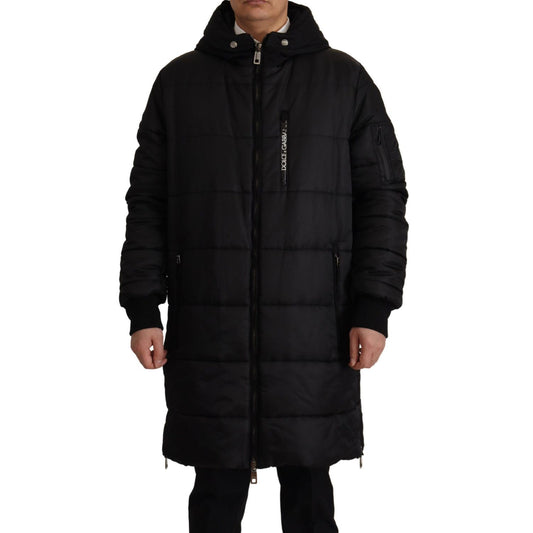 Dolce & Gabbana Black Nylon Hooded Parka Coat Winter Jacket 1728,67345645728,Black,Clothing,Dolce & Gabbana,IT46 | S,Jackets & Coats - Clothing,Jackets - Men - Clothing,Men,Men - Clothing,New with tags,Parkas - Jackets & Coats - Clothing