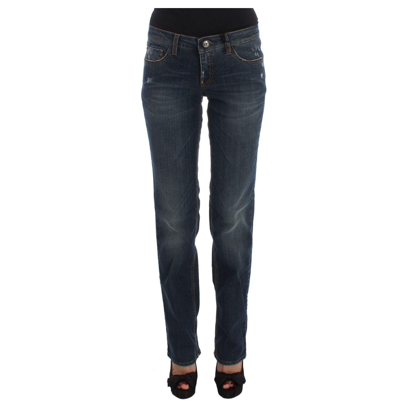 Costume National Blue Cotton Blend Bootcut Jeans 1728,2% Elastan,67345645728,Blue,Bootcut Jeans - Jeans Denim - Clothing,Clothing,Costume National,Jeans & Pants - Women - Clothing,Jeans Denim - Clothing,Material: 98% Cotton,New with tags,W26,Women,Women -
