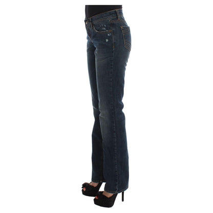 Costume National Blue Cotton Blend Bootcut Jeans 1728,2% Elastan,67345645728,Blue,Bootcut Jeans - Jeans Denim - Clothing,Clothing,Costume National,Jeans & Pants - Women - Clothing,Jeans Denim - Clothing,Material: 98% Cotton,New with tags,W26,Women,Women -