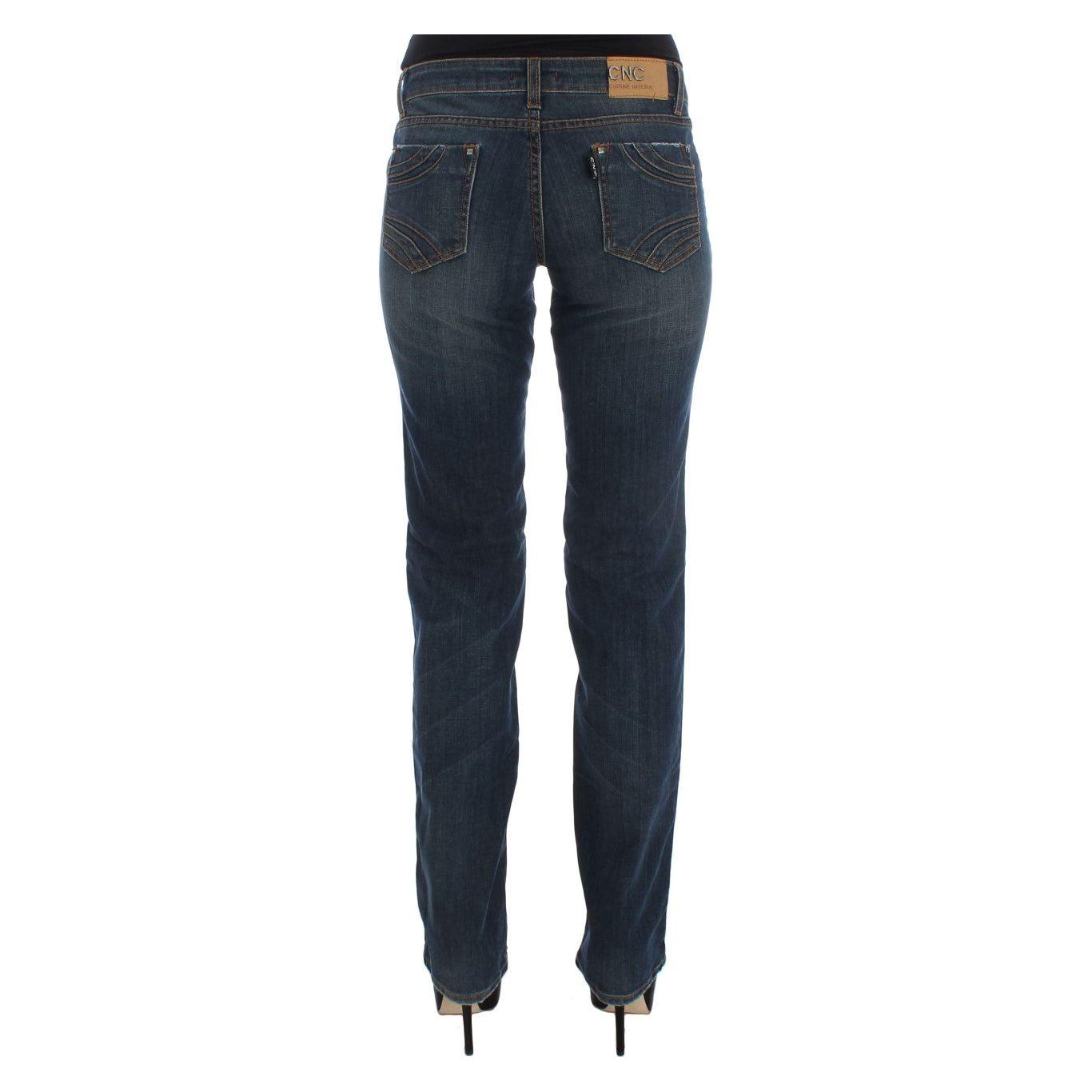 Costume National Blue Cotton Blend Bootcut Jeans 1728,2% Elastan,67345645728,Blue,Bootcut Jeans - Jeans Denim - Clothing,Clothing,Costume National,Jeans & Pants - Women - Clothing,Jeans Denim - Clothing,Material: 98% Cotton,New with tags,W26,Women,Women -