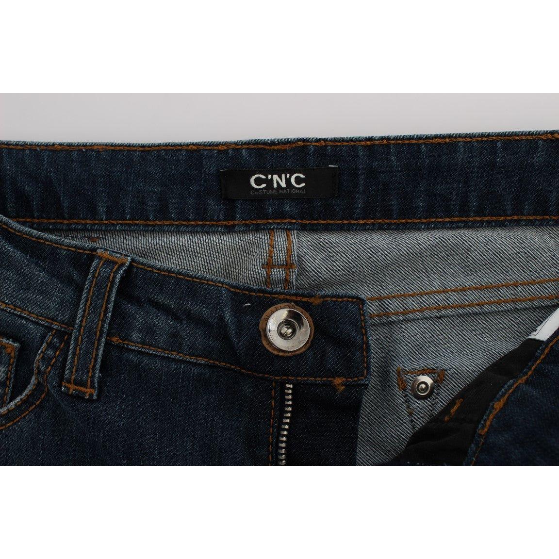 Costume National Blue Cotton Blend Bootcut Jeans 1728,2% Elastan,67345645728,Blue,Bootcut Jeans - Jeans Denim - Clothing,Clothing,Costume National,Jeans & Pants - Women - Clothing,Jeans Denim - Clothing,Material: 98% Cotton,New with tags,W26,Women,Women -