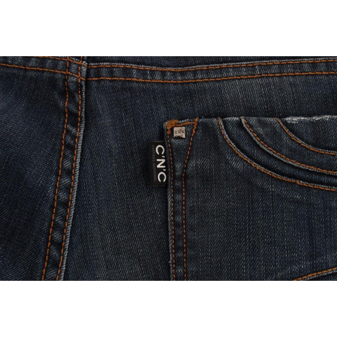 Costume National Blue Cotton Blend Bootcut Jeans 1728,2% Elastan,67345645728,Blue,Bootcut Jeans - Jeans Denim - Clothing,Clothing,Costume National,Jeans & Pants - Women - Clothing,Jeans Denim - Clothing,Material: 98% Cotton,New with tags,W26,Women,Women -