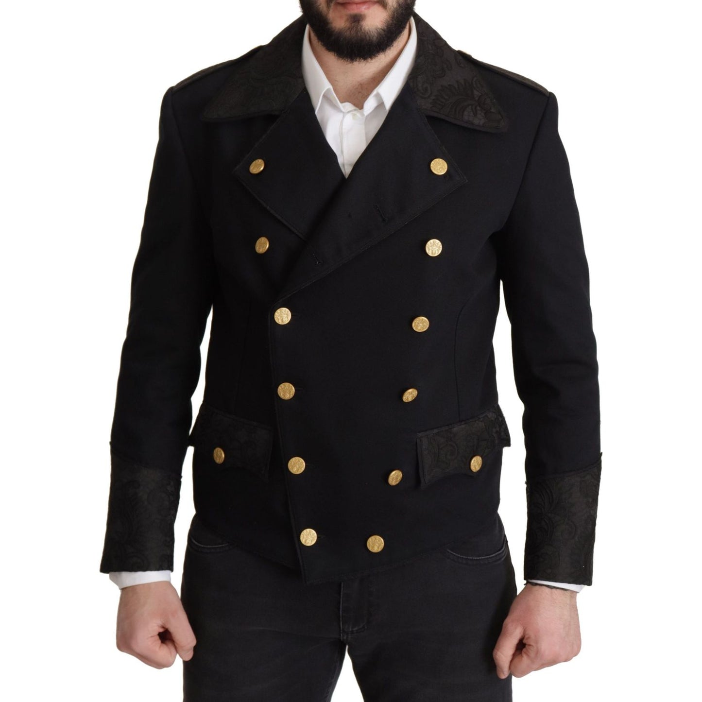 Dolce & Gabbana Elegant Black Double Breasted Jacket Dolce & Gabbana