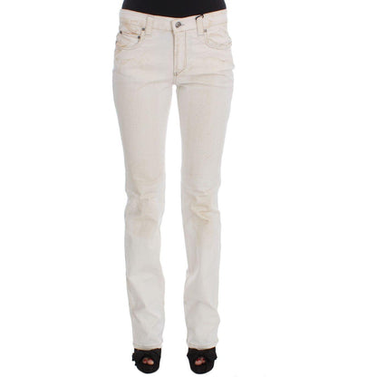 Costume National White Cotton Slim Fit Bootcut Jeans 1728,3% Other Fibers,67345645728,Bootcut Jeans - Jeans Denim - Clothing,Clothing,Costume National,Jeans & Pants - Women - Clothing,Jeans Denim - Clothing,Material: 97% Cotton,New with tags,W26,White,Wom