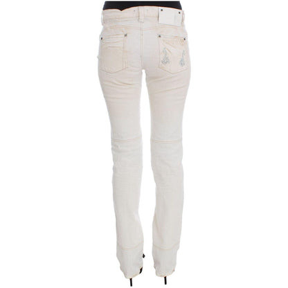 Costume National White Cotton Slim Fit Bootcut Jeans 1728,3% Other Fibers,67345645728,Bootcut Jeans - Jeans Denim - Clothing,Clothing,Costume National,Jeans & Pants - Women - Clothing,Jeans Denim - Clothing,Material: 97% Cotton,New with tags,W26,White,Wom