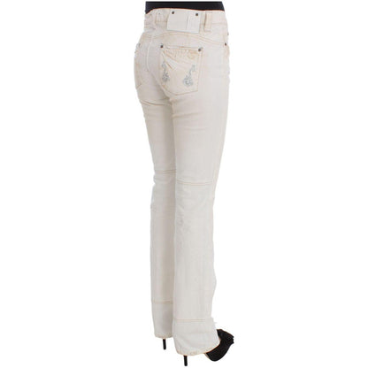 Costume National White Cotton Slim Fit Bootcut Jeans 1728,3% Other Fibers,67345645728,Bootcut Jeans - Jeans Denim - Clothing,Clothing,Costume National,Jeans & Pants - Women - Clothing,Jeans Denim - Clothing,Material: 97% Cotton,New with tags,W26,White,Wom
