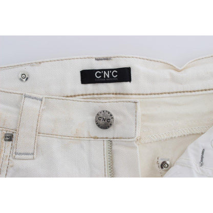 Costume National White Cotton Slim Fit Bootcut Jeans 1728,3% Other Fibers,67345645728,Bootcut Jeans - Jeans Denim - Clothing,Clothing,Costume National,Jeans & Pants - Women - Clothing,Jeans Denim - Clothing,Material: 97% Cotton,New with tags,W26,White,Wom