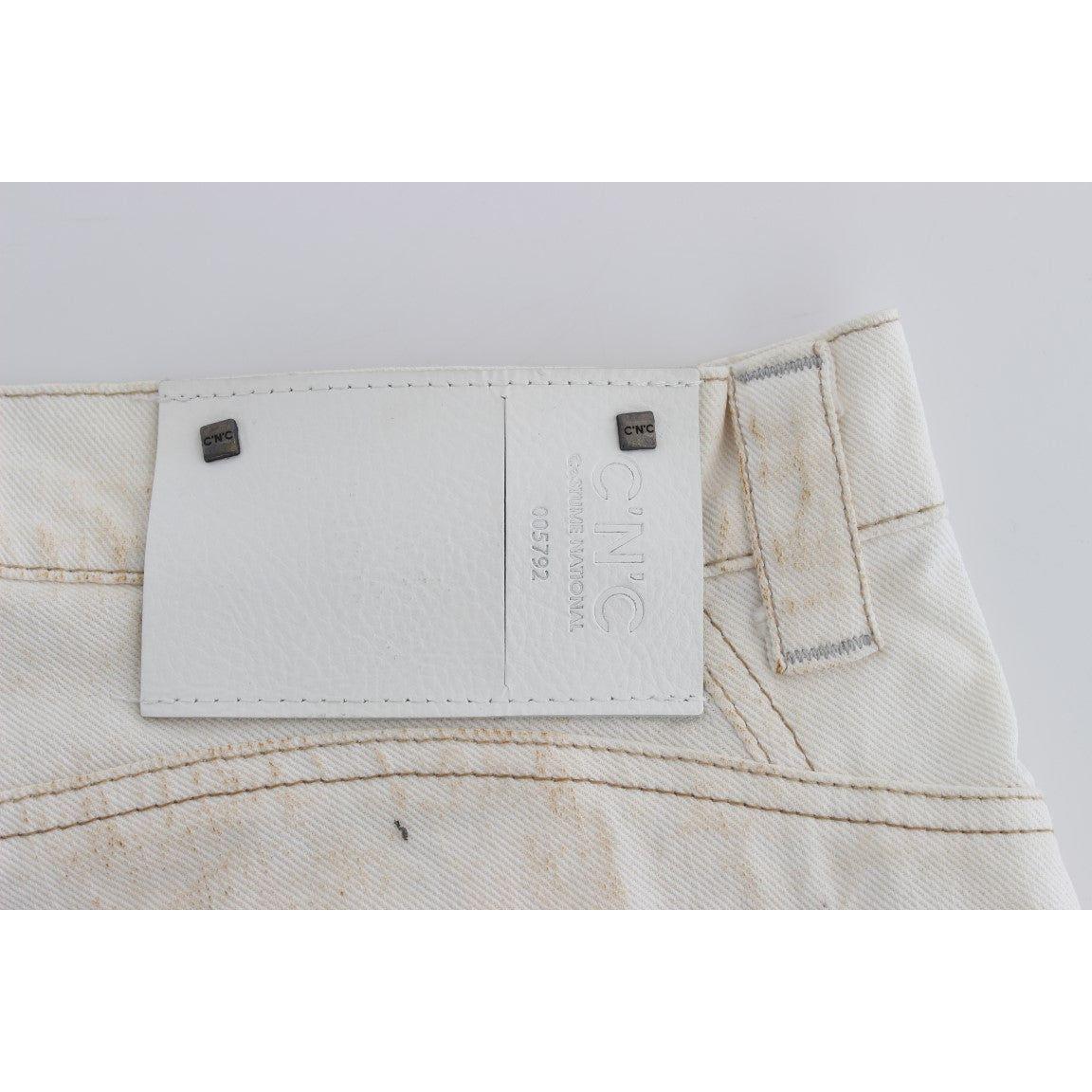 Costume National White Cotton Slim Fit Bootcut Jeans 1728,3% Other Fibers,67345645728,Bootcut Jeans - Jeans Denim - Clothing,Clothing,Costume National,Jeans & Pants - Women - Clothing,Jeans Denim - Clothing,Material: 97% Cotton,New with tags,W26,White,Wom
