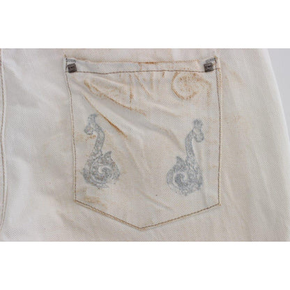 Costume National White Cotton Slim Fit Bootcut Jeans 1728,3% Other Fibers,67345645728,Bootcut Jeans - Jeans Denim - Clothing,Clothing,Costume National,Jeans & Pants - Women - Clothing,Jeans Denim - Clothing,Material: 97% Cotton,New with tags,W26,White,Wom