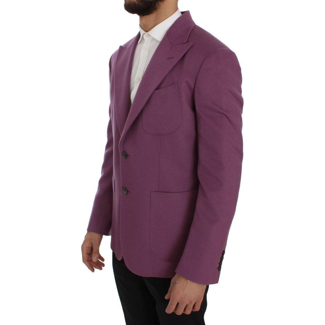 Dolce & Gabbana Elegant Purple Cashmere-Silk Blend Blazer Dolce & Gabbana