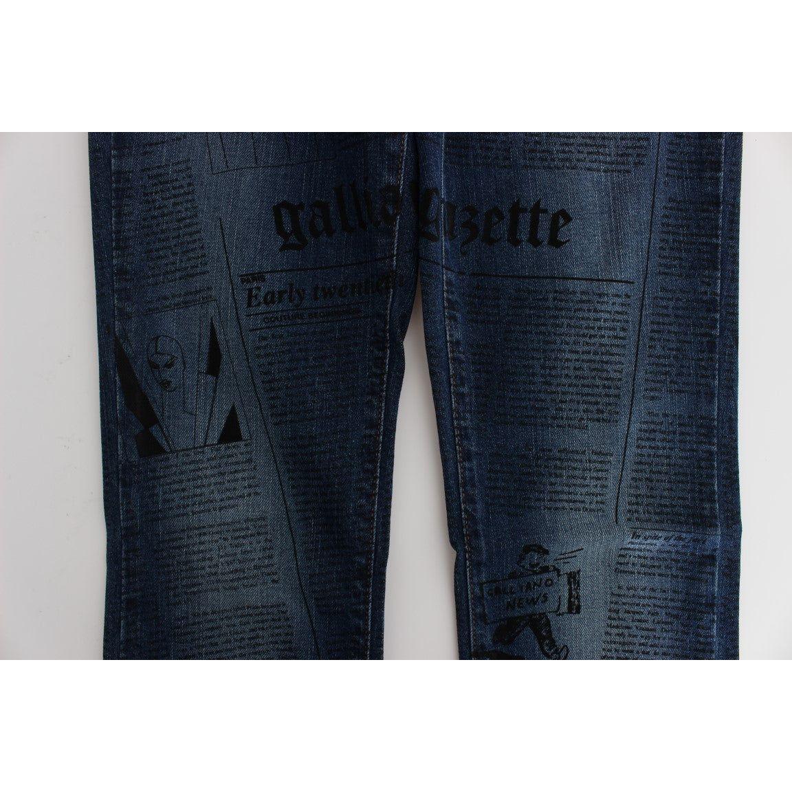 John Galliano Elegant Slim Bootcut Denim Jeans John Galliano