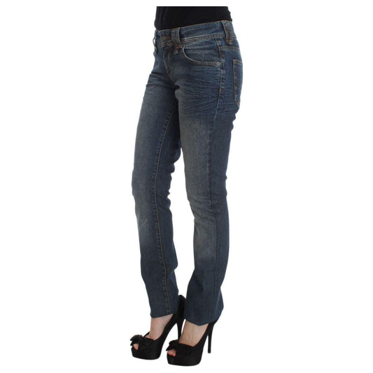 John Galliano Chic Slim Fit Blue Jeans John Galliano