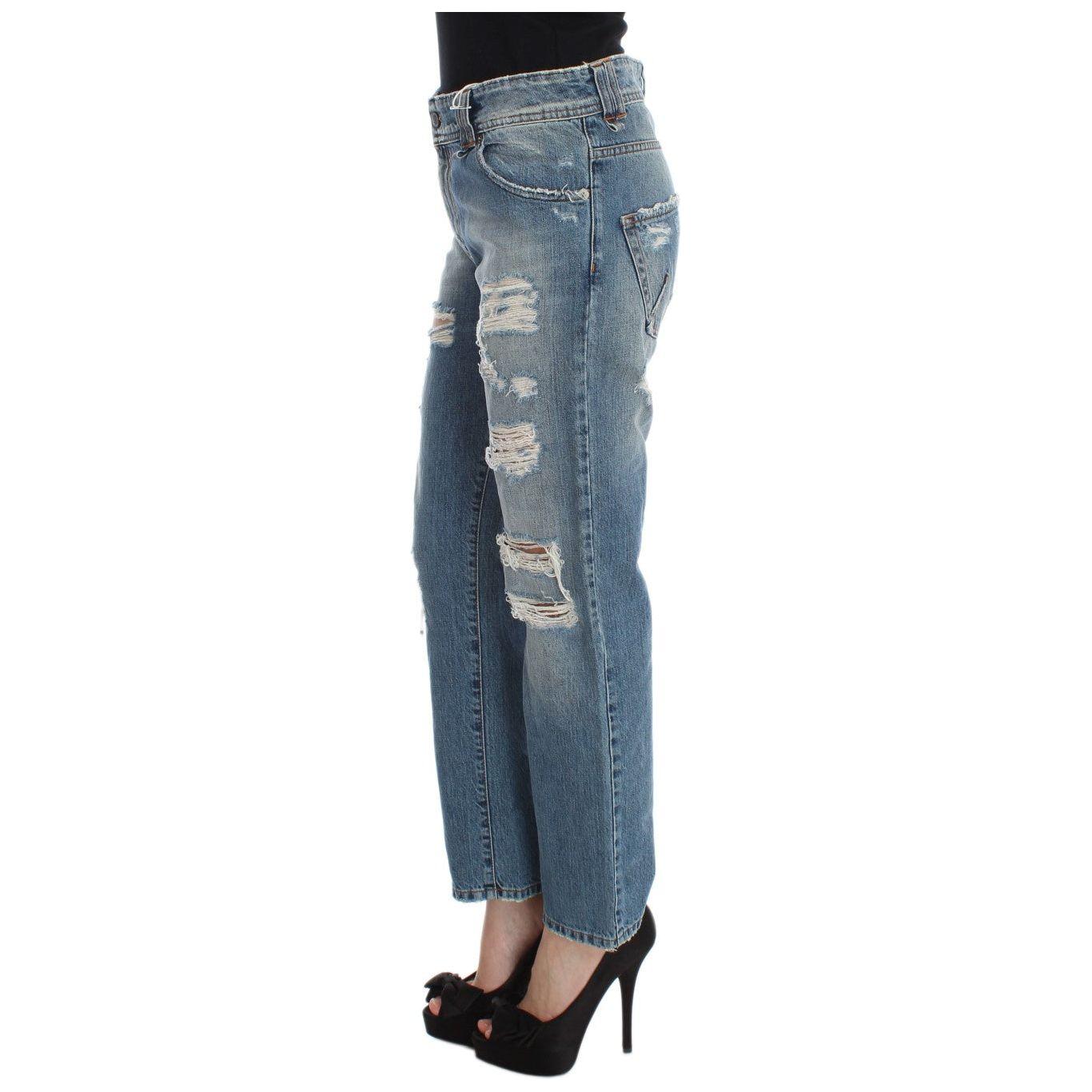 John Galliano Chic Boyfriend Blue Wash Jeans John Galliano