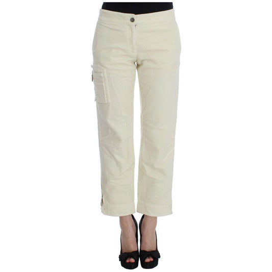 Ermanno Scervino Beige Cotton Capri Cropped Cargo Pants 1728,67345645728,Beige,Cargo Pants - Pants - Clothing,Clothing,Ermanno Scervino,IT38|XS,IT40|S,Jeans & Pants - Women - Clothing,Material: 100% Cotton,Pants - Clothing,Preowned / Defect,Women,Women -