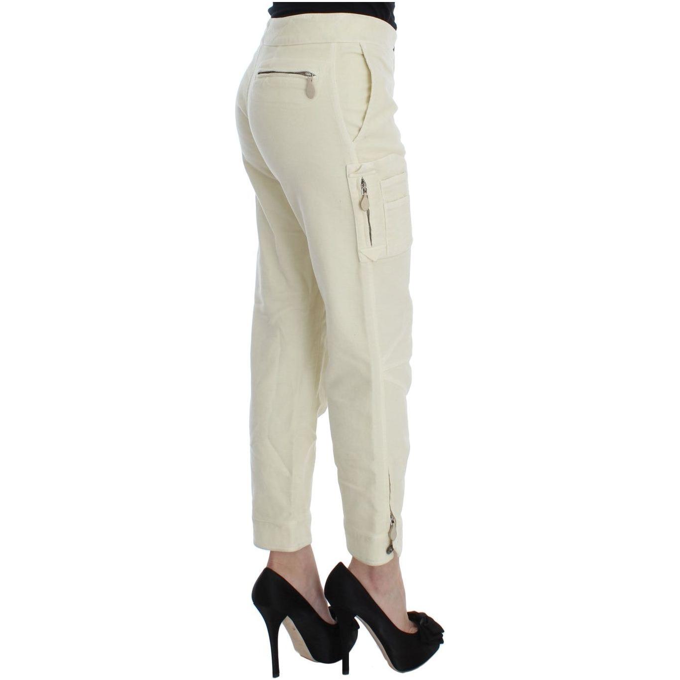 Ermanno Scervino Beige Capri Cropped Chic Pants Jeans & Pants Ermanno Scervino