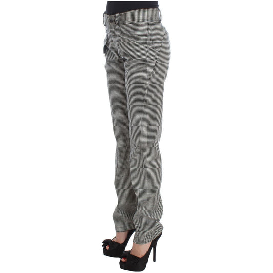 Ermanno Scervino Chic Checkered Black & White Regular Fit Pants Jeans & Pants Ermanno Scervino