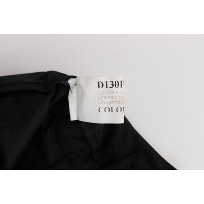 Ermanno Scervino Black Cotton Blend Capri Cropped Pants 1728,67345645728,Black,Clothing,Cropped Pants - Pants - Clothing,Ermanno Scervino,IT40|S,Jeans & Pants - Women - Clothing,Material: Cotton Blend,New with tags,Pants - Clothing,Women,Women - Clothing