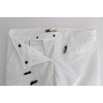 Ermanno Scervino White Nylon Padded Slim Fit Cargo Pants 1728,67345645728,Cargo Pants - Pants - Clothing,Clothing,Ermanno Scervino,IT42|M,Jeans & Pants - Women - Clothing,Material: Nylon,New with tags,Pants - Clothing,White,Women,Women - Clothing