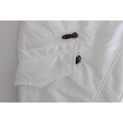 Ermanno Scervino White Nylon Padded Slim Fit Cargo Pants 1728,67345645728,Cargo Pants - Pants - Clothing,Clothing,Ermanno Scervino,IT42|M,Jeans & Pants - Women - Clothing,Material: Nylon,New with tags,Pants - Clothing,White,Women,Women - Clothing