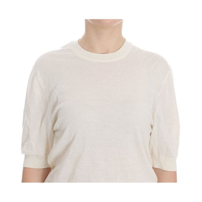 Dolce & Gabbana White 100% Cashmere Sweater 1728,67345645728,Cashmere - Sweaters - Clothing,Clothing,Dolce & Gabbana,IT40|S,Material: 100% cashmere,New with tags,Sweaters - Clothing,Sweaters - Women - Clothing,Sweatshirts - Sweaters - Clothing,White,Women