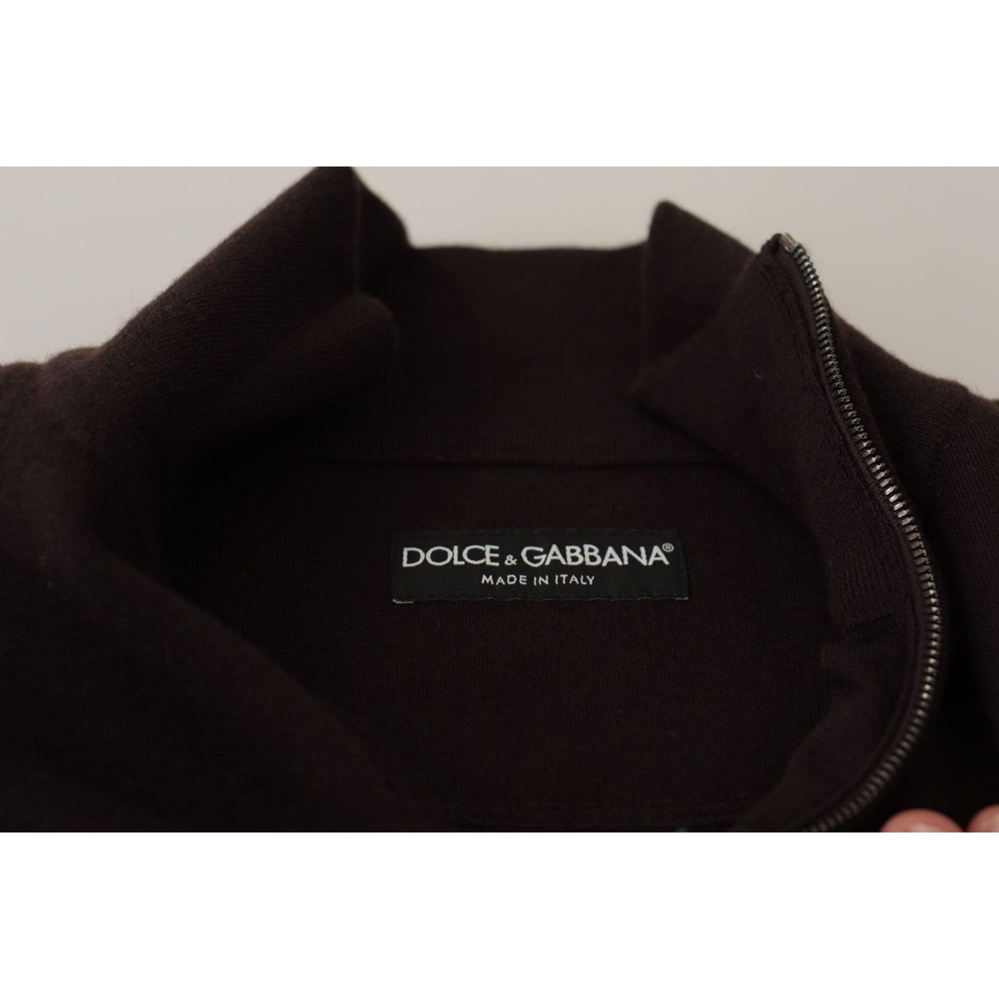 Dolce & Gabbana Elegant Cashmere Zippered Pullover Sweater Dolce & Gabbana