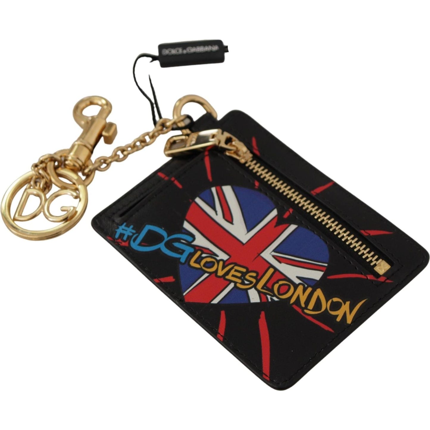 Dolce & Gabbana Elegant Leather Coin Wallet With Keyring Dolce & Gabbana