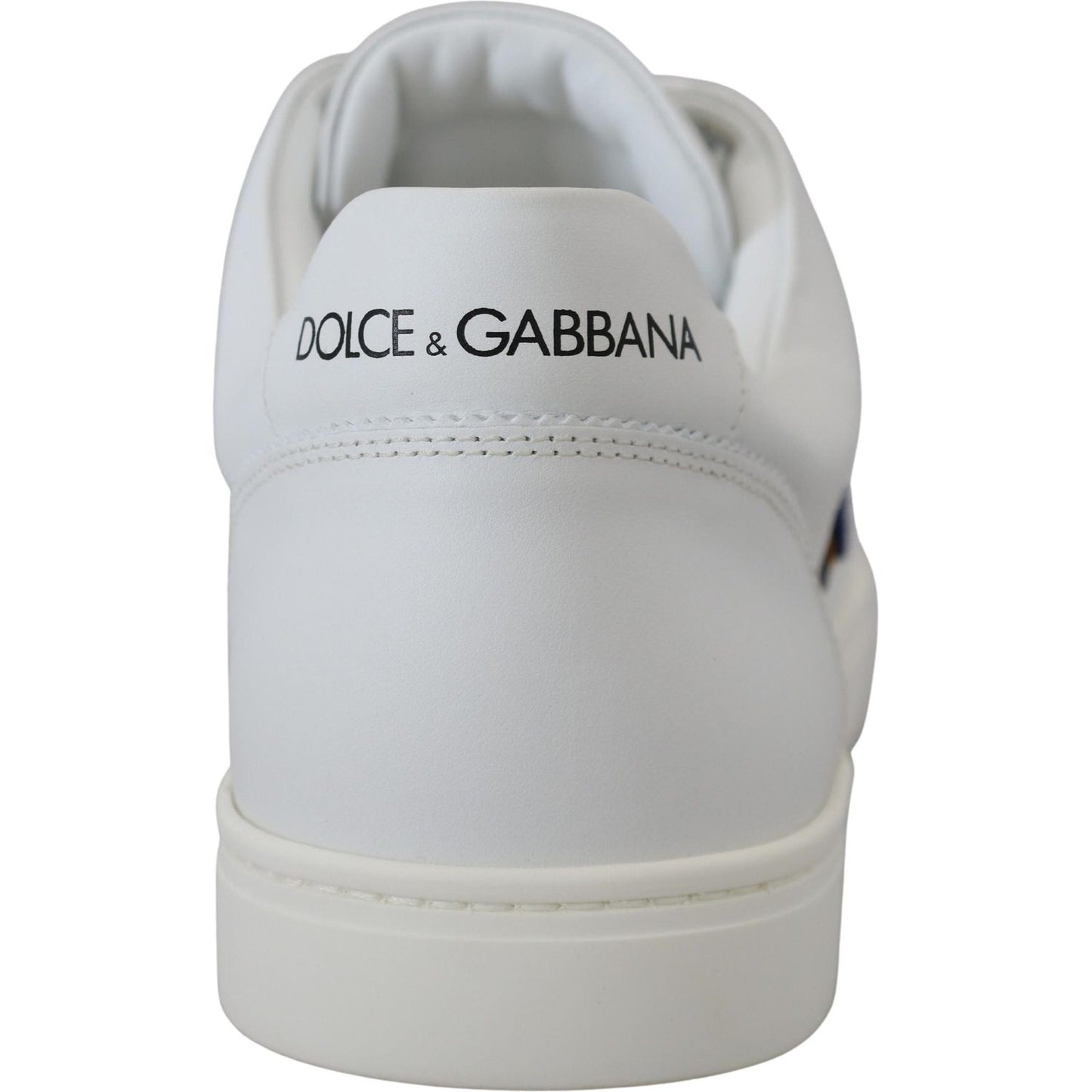 Dolce & Gabbana Elegant White Leather Men's Sneakers Dolce & Gabbana