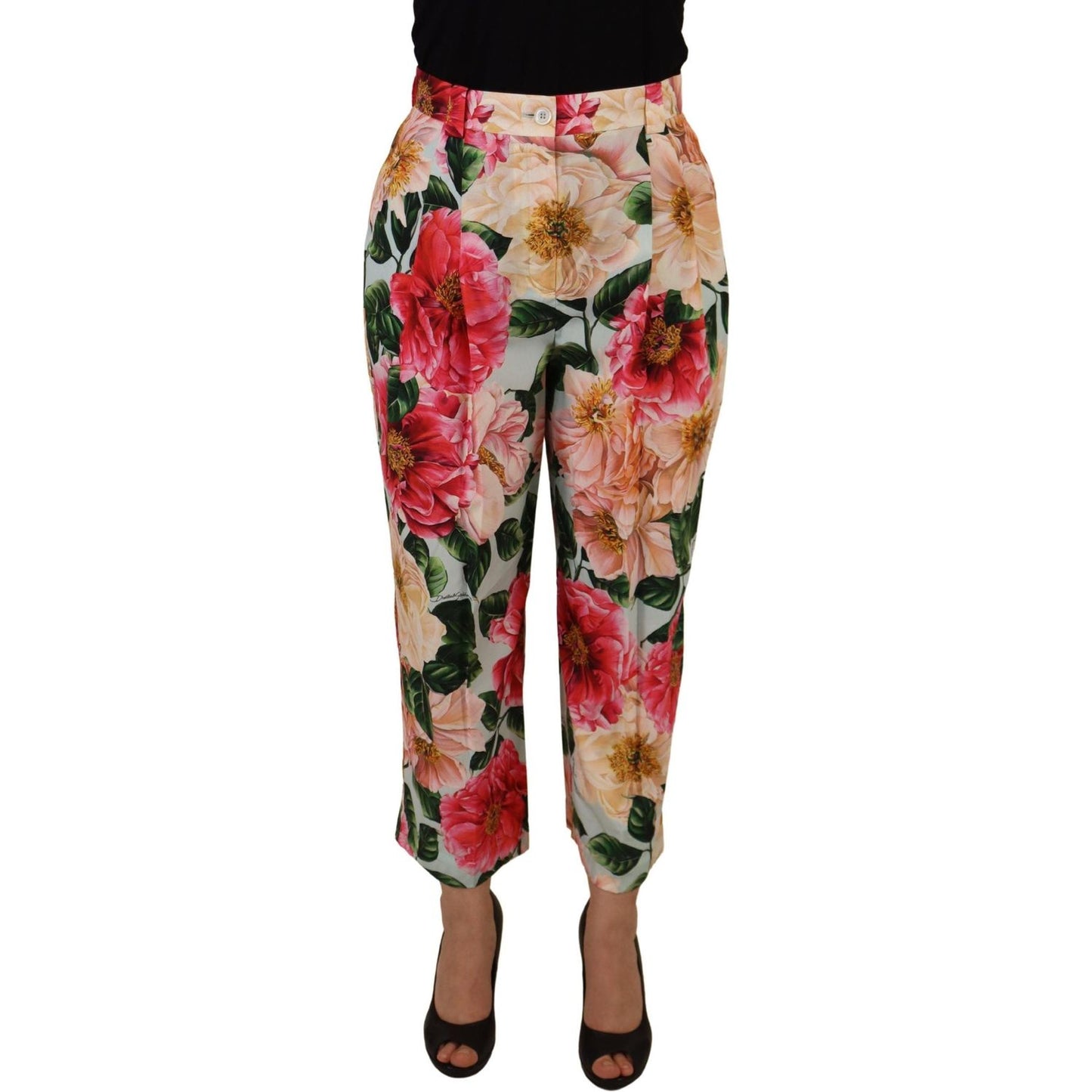 Dolce & Gabbana Exquisite Silk High Waist Pants Dolce & Gabbana