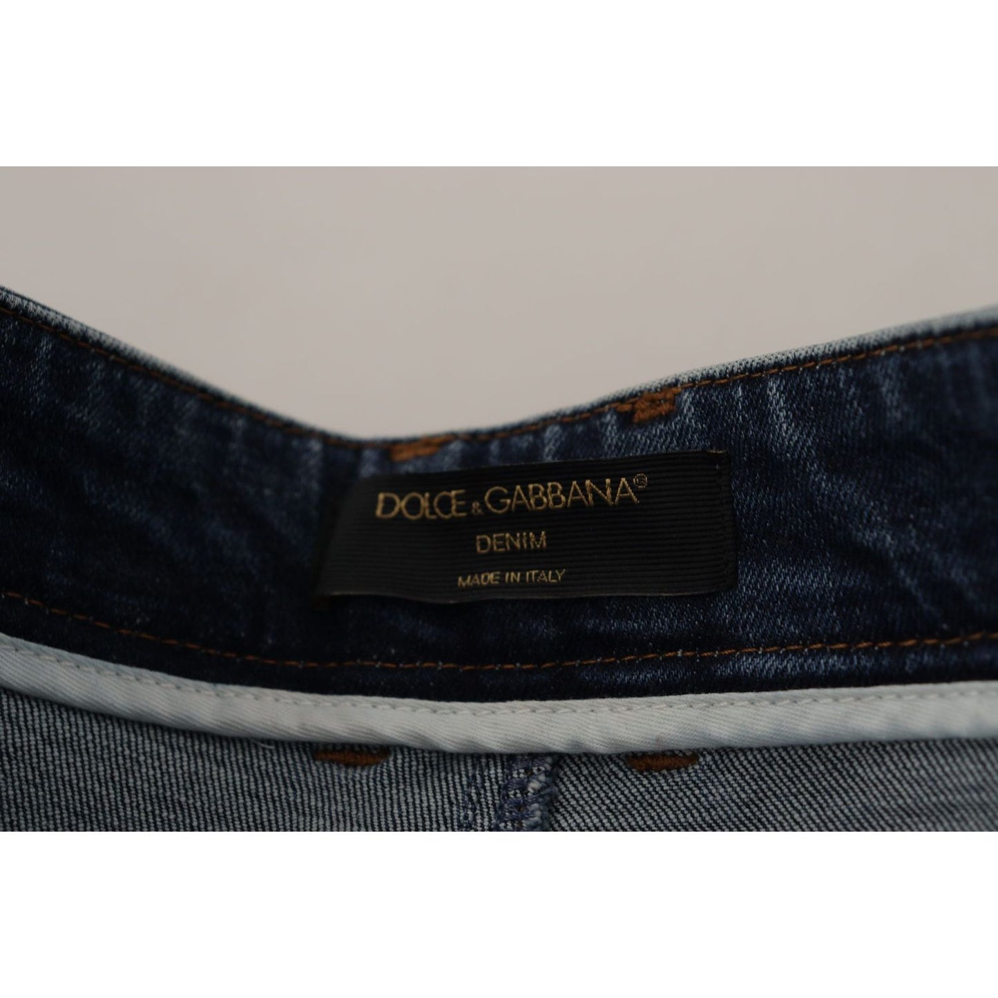 Dolce & Gabbana High Waist Skinny Designer Jeans in Blue Dolce & Gabbana