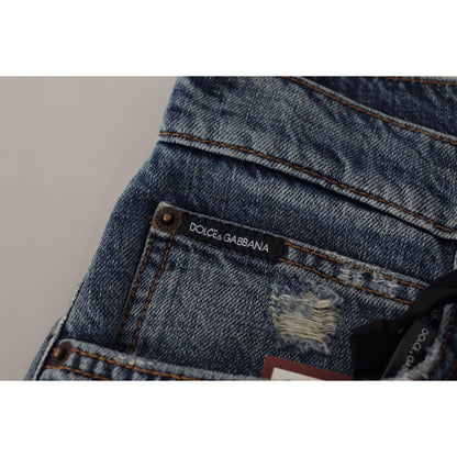 Dolce & Gabbana Blue Denim Baroque Heart Logo Patch Pants Jeans 1728,67345645728,Blue,Clothing,Dolce & Gabbana,IT38|XS,Jeans & Pants - Women - Clothing,Jeans Denim - Clothing,Material: 100% Cotton,New with tags,Relaxed Fit Jeans - Jeans Denim - Clothing,W