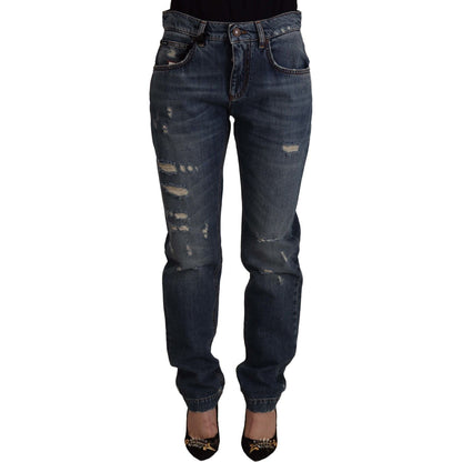 Dolce & Gabbana Blue Denim Baroque Heart Logo Patch Pants Jeans 1728,67345645728,Blue,Clothing,Dolce & Gabbana,IT38|XS,Jeans & Pants - Women - Clothing,Jeans Denim - Clothing,Material: 100% Cotton,New with tags,Relaxed Fit Jeans - Jeans Denim - Clothing,W