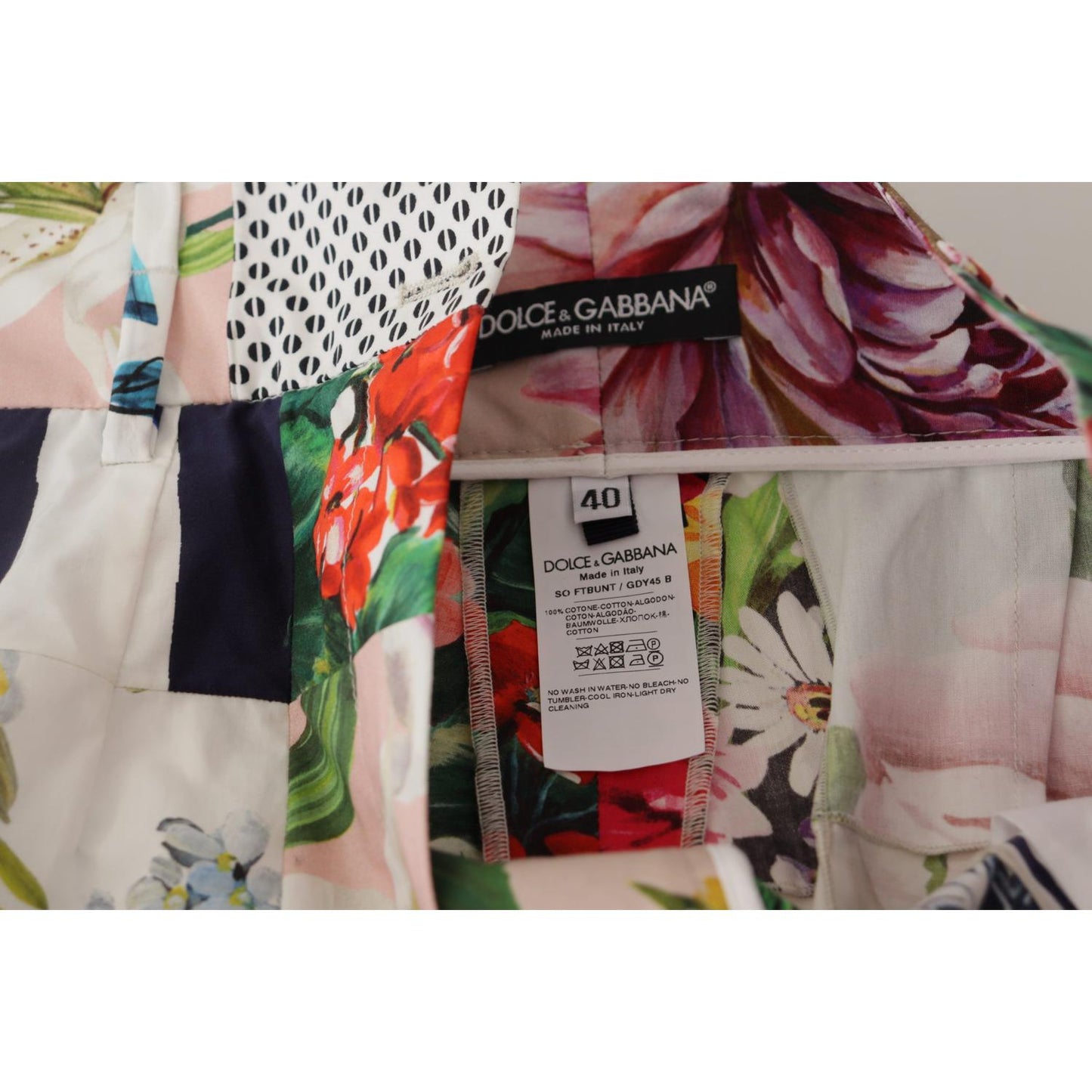 Dolce & Gabbana Multicolor Patchwork High Waist Cotton Shorts 1728,67345645728,Clothing,Dolce & Gabbana,IT40|S,Material: 100% Cotton,Multicolor,New with tags,Short and Mini - Shorts - Clothing,Shorts - Clothing,Shorts - Women - Clothing,Women,Women - Clot