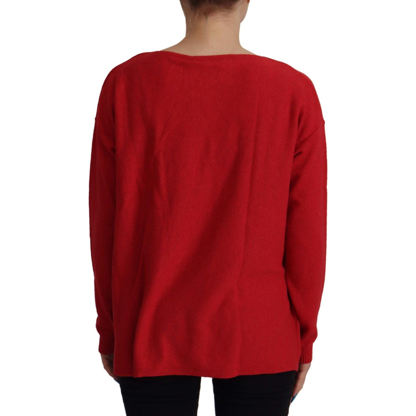 Dolce & Gabbana Elegant Red Wool Blend Knit Sweater Dolce & Gabbana