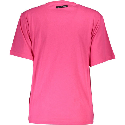 Cavalli Class Pink Cotton Women T-Shirt Cavalli Class