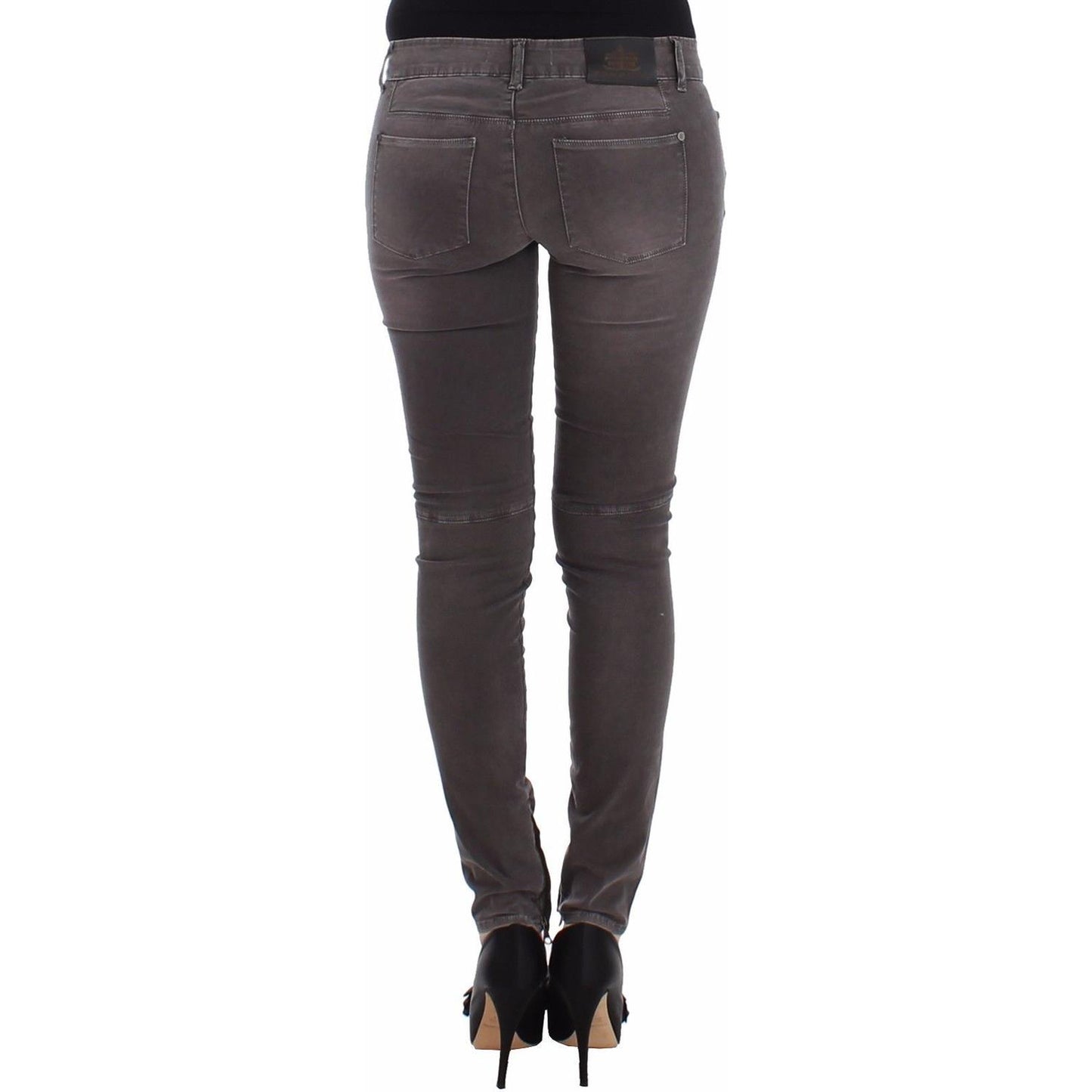 Ermanno Scervino Chic Gray Slim Leg Jeans - Elegance Meets Comfort Ermanno Scervino