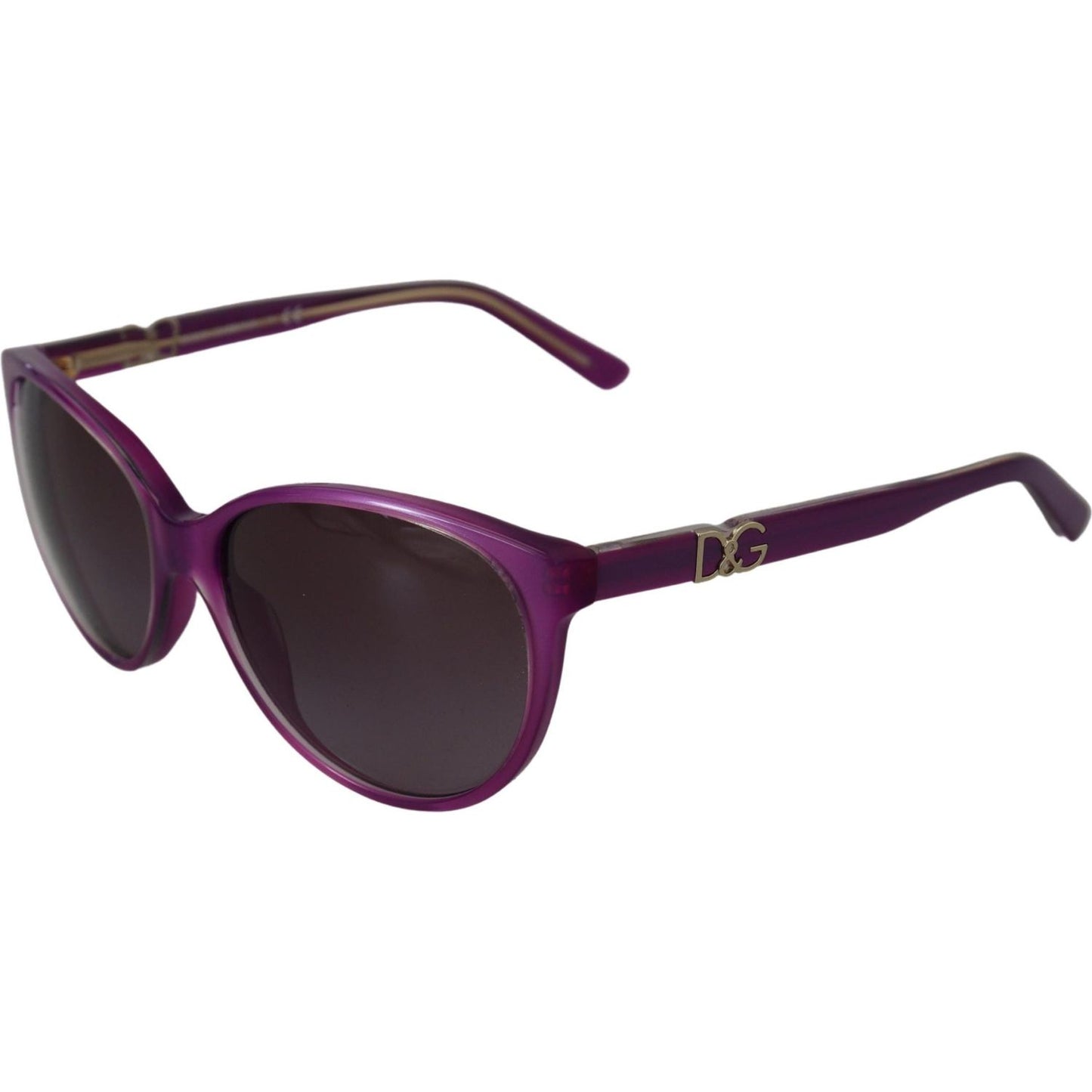 Dolce & Gabbana Chic Purple Acetate Round Sunglasses Dolce & Gabbana