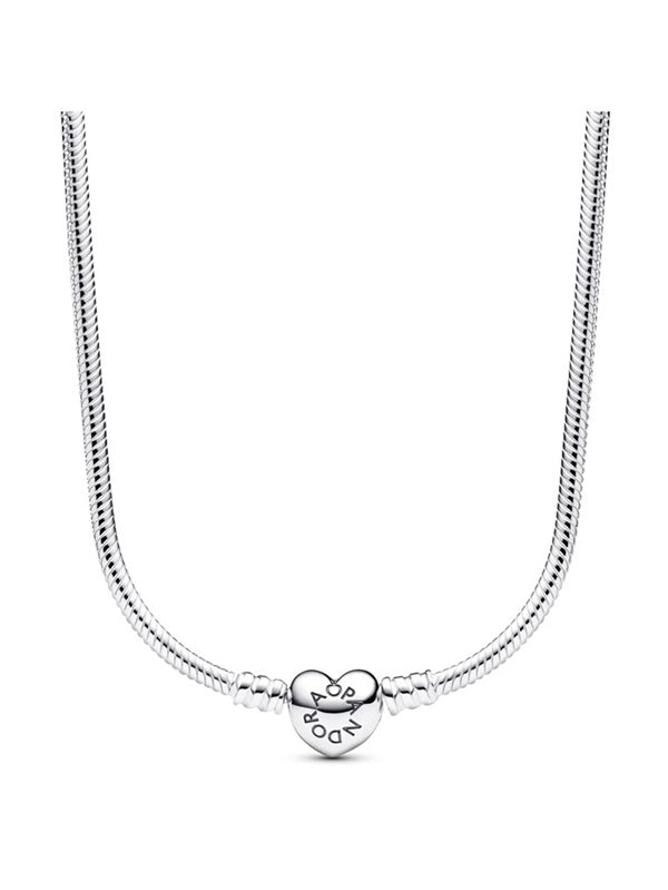 PANDORA JEWELRY Mod. MOMENT HEART CLASP SNAKE CHAIN-0