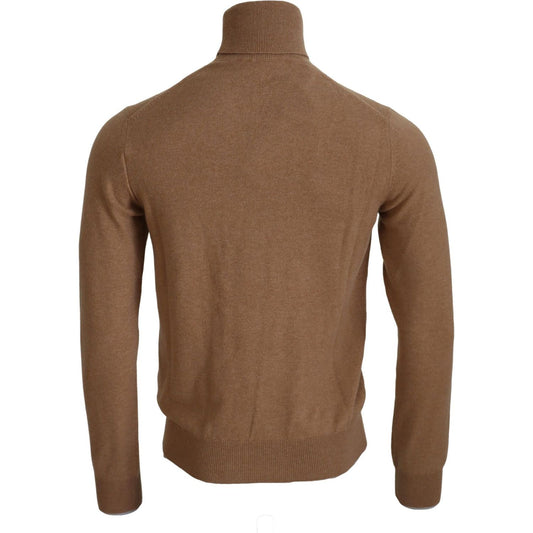 Dolce & Gabbana Beige Cashmere Turtleneck Pullover Sweater MAN SWEATERS Dolce & Gabbana