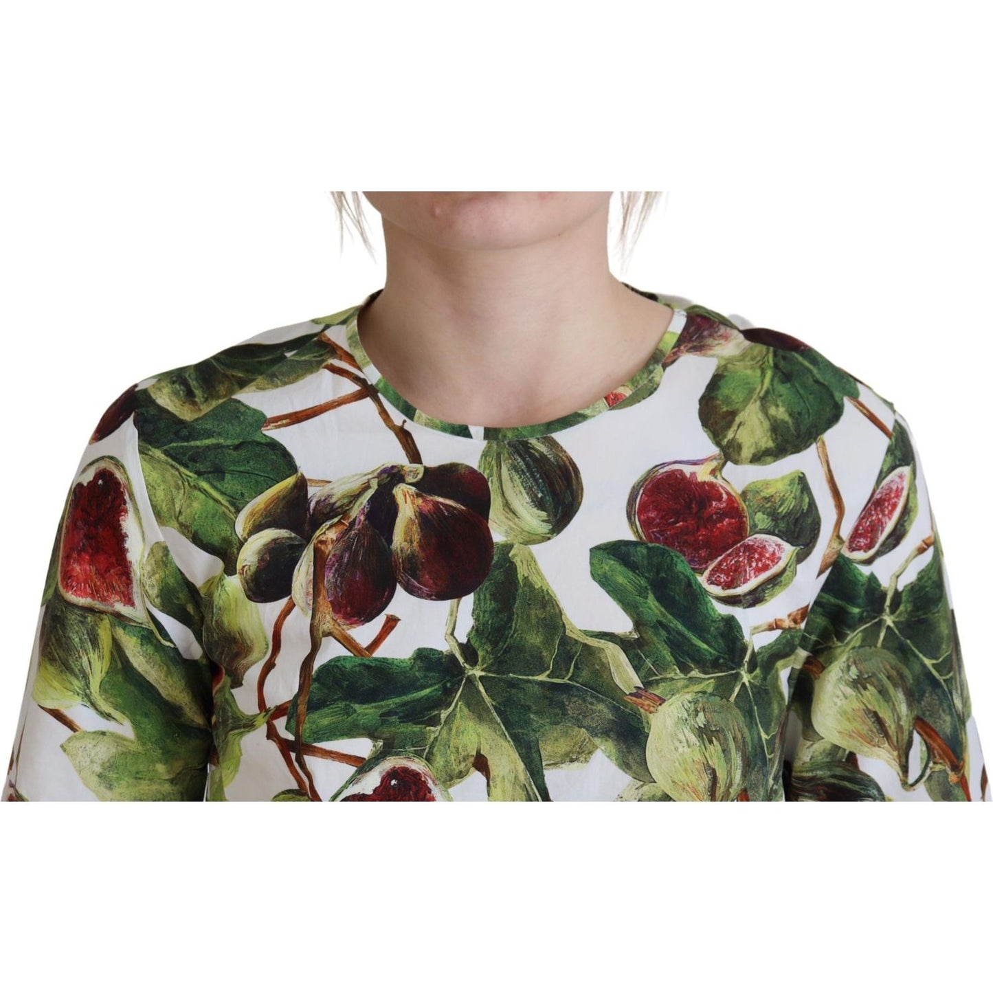 Dolce & Gabbana Chic Multicolor Fig Print Cotton Top Dolce & Gabbana