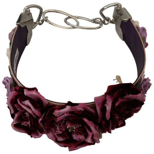 Dolce & Gabbana Multicolor Floral Appliques Metal Shoulder Strap1728,67345645728,Bags,Dolce & Gabbana,Leather Accessories - Women - Bags,Material: Leather,Multicolor,New with tags,Shoulder Straps - Bags,Women,Women - Bags