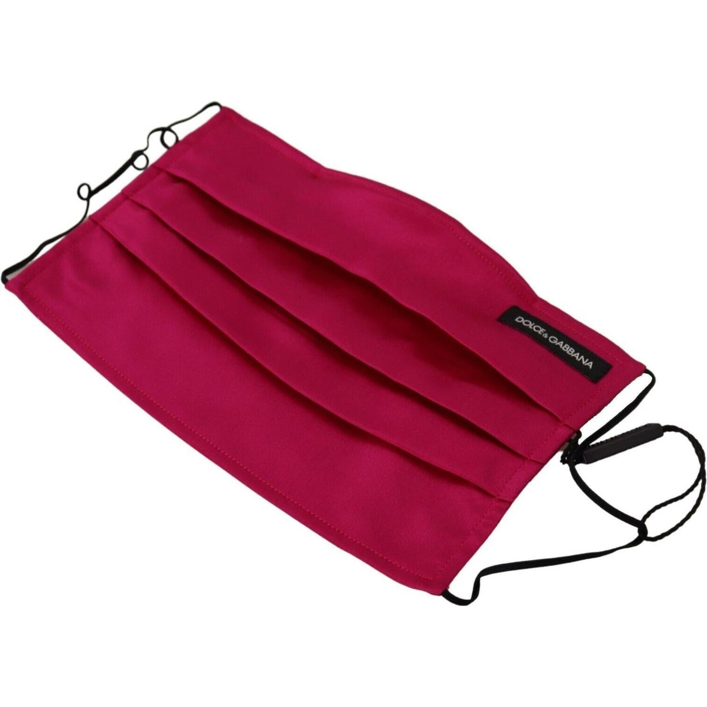 Dolce & Gabbana Maroon Silk Pleated Elastic Ear Strap One Size Face Mask 1728,67345645728,Accessories,Dolce & Gabbana,Facemasks - Other Accessories - Accessories,Maroon,Material: 100% Silk,New with tags,Other - Women - Accessories,Other Accessories - Acce