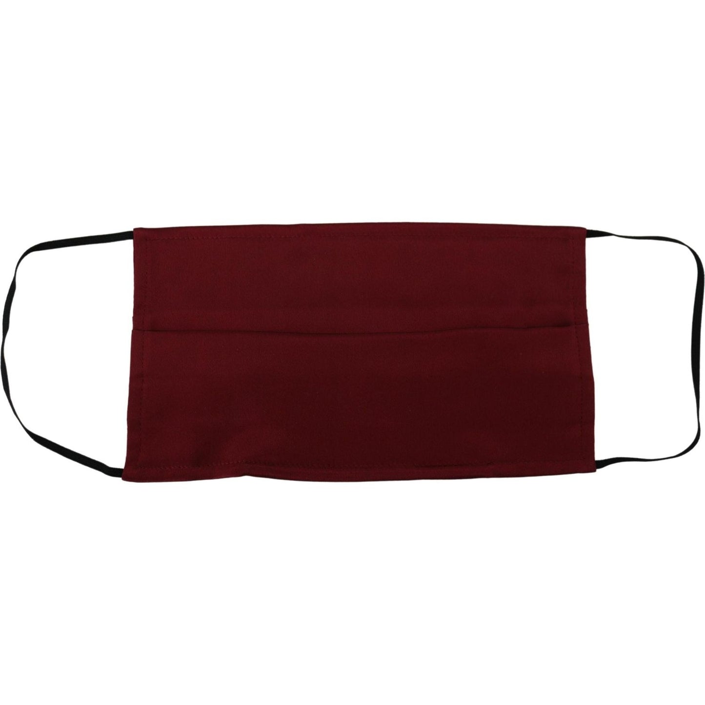 Dolce & Gabbana Elegant Silk Pleated Maroon Face Mask Dolce & Gabbana