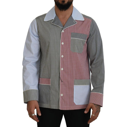 Dolce & Gabbana Multicolor Patchwork Cotton Long Sleeves Shirt 1728,67345645728,Clothing,Dolce & Gabbana,Dress Shirts - Shirts - Clothing,IT40 | M,Material: 100% Cotton,Men,Men - Clothing,Multicolor,New with tags,Shirts - Clothing,Shirts - Men - Clothing