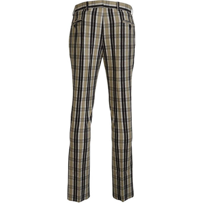 BENCIVENGA Multicolor Checkered Cotton Straight Fit Men Pants 1728,67345645728,BENCIVENGA,Casual Pants - Pants - Clothing,Clothing,IT46 | S,IT48 | M,IT50 | L,IT52 | L,IT54 | XL,Jeans & Pants - Men - Clothing,Material: 80% Cotton 20% Elastane,Men,Men - Clo
